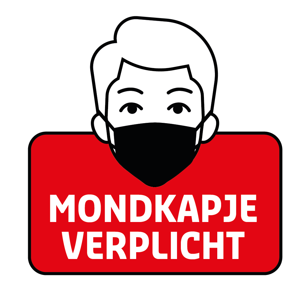 Mondkapje vloerstickers - Cito Dartli